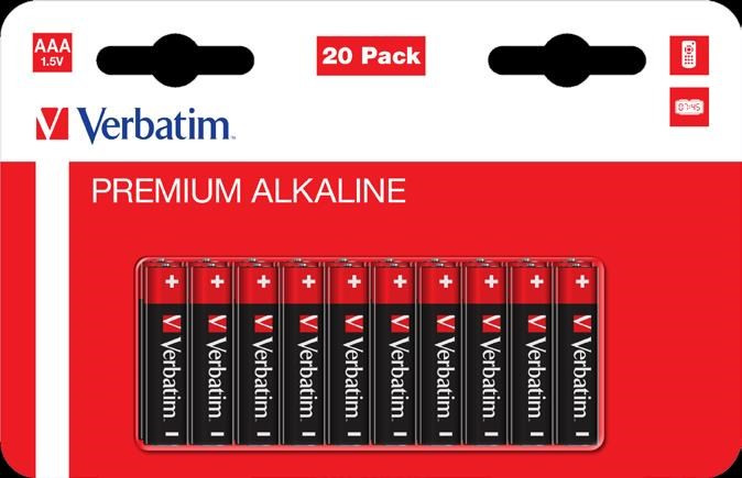 VERBATIM Alkalická Batéria AAA 20 Pack / LR03