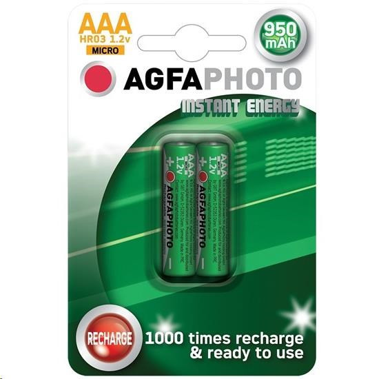 AgfaPhoto prednabitá batéria AAA, 950mAh, 2ks