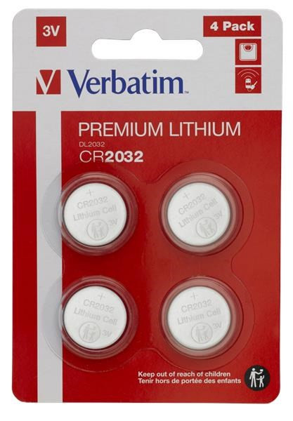 VERBATIM Lithium batéria CR2032 3V 4ks v balení