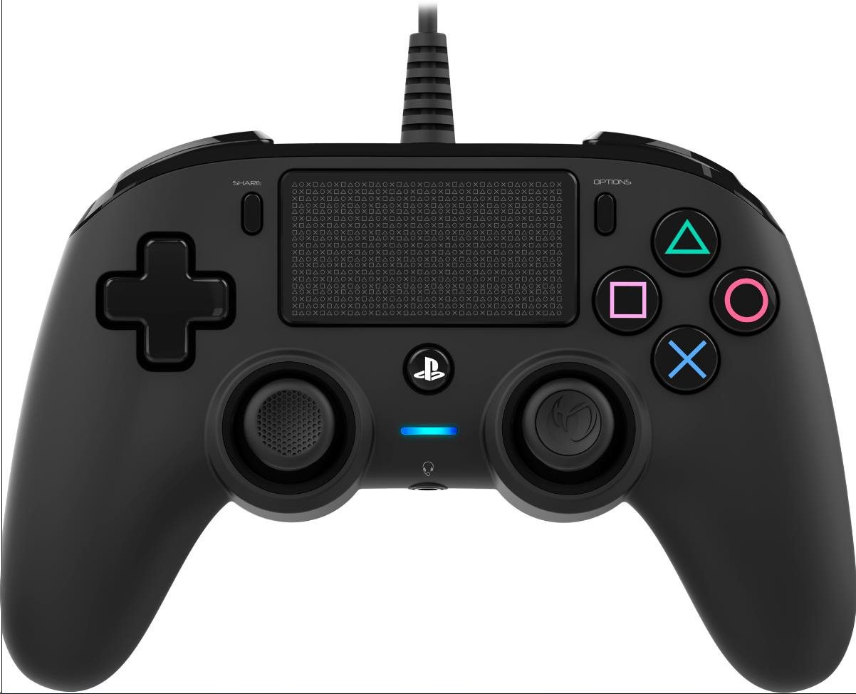 Nacon Wired Compact Controller - ovládač pre PlayStation 4 - čierny
