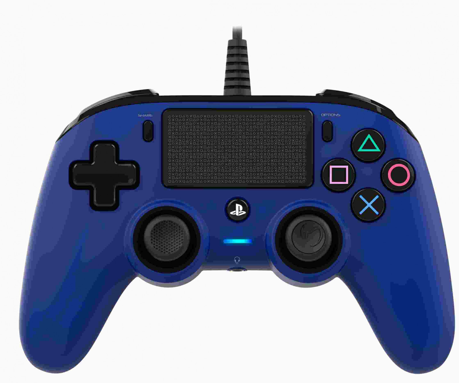 Nacon Wired Compact Controller - ovládač pre PlayStation 4 - modrý