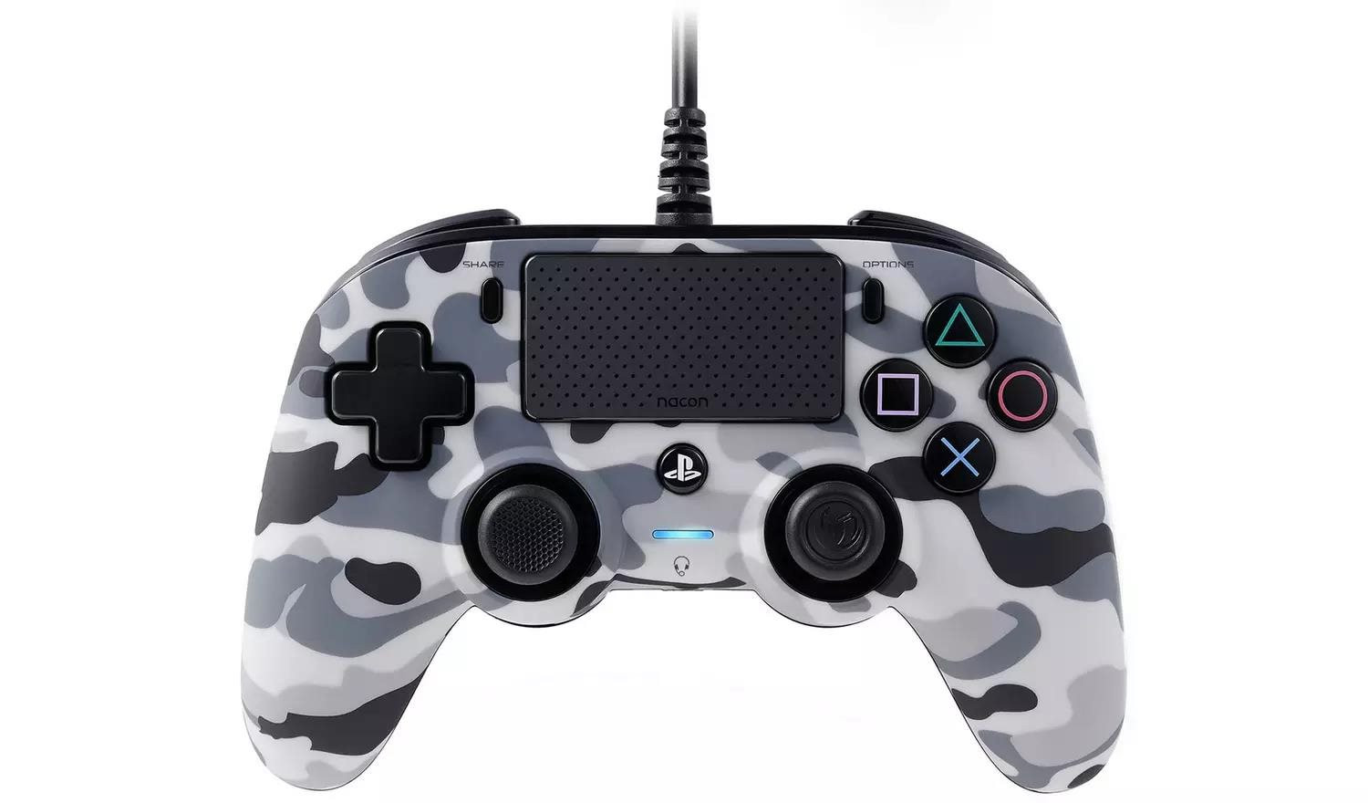 Nacon Wired Compact Controller - ovládač pre PlayStation 4 - camo grey