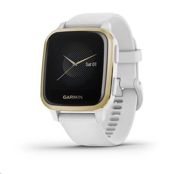 Garmin GPS športové hodinky Venu Sq, LightGold/White Band