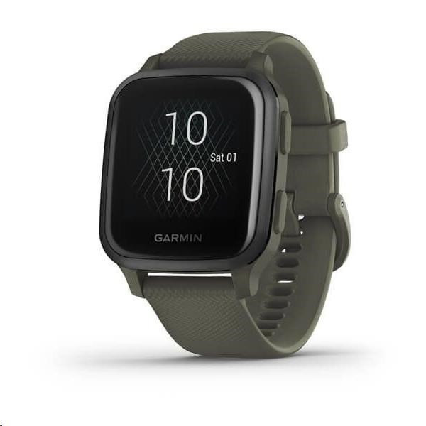 Garmin GPS športové hodinky Venu Sq Music, Slate/Green Band