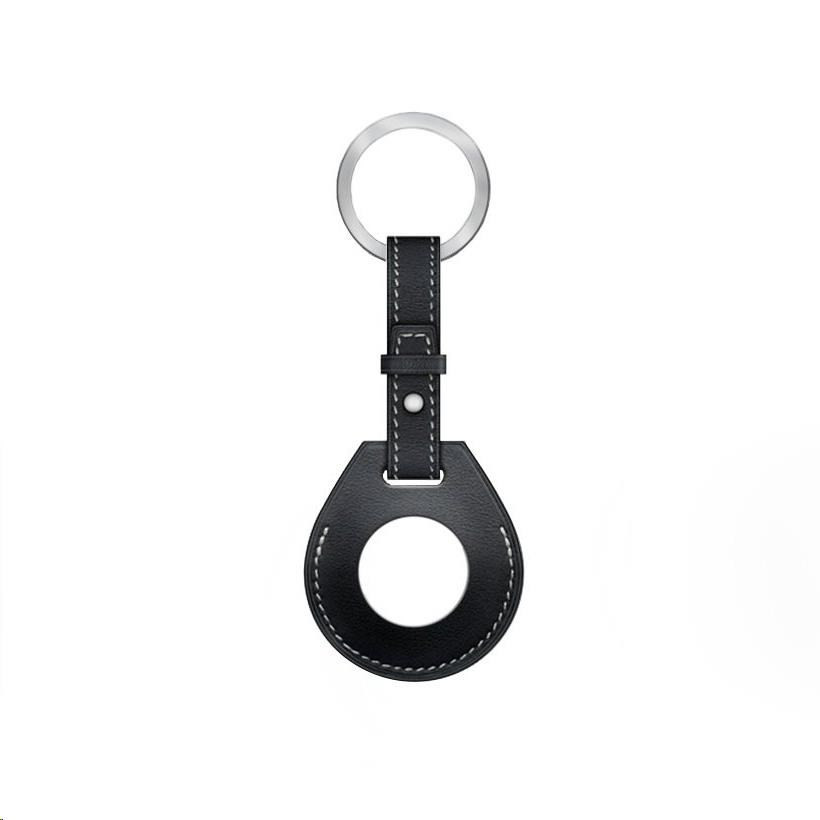 COTEetCI kožené púzdro na kľúče H-series pre Apple AirTag, čierna