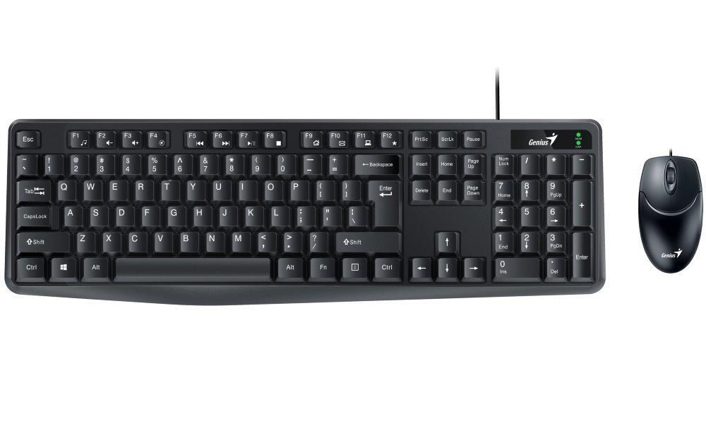 GENIUS set klávesnica+myš KM-170/ Drôtový set/ USB/ čierna/ CZ+SK layout
