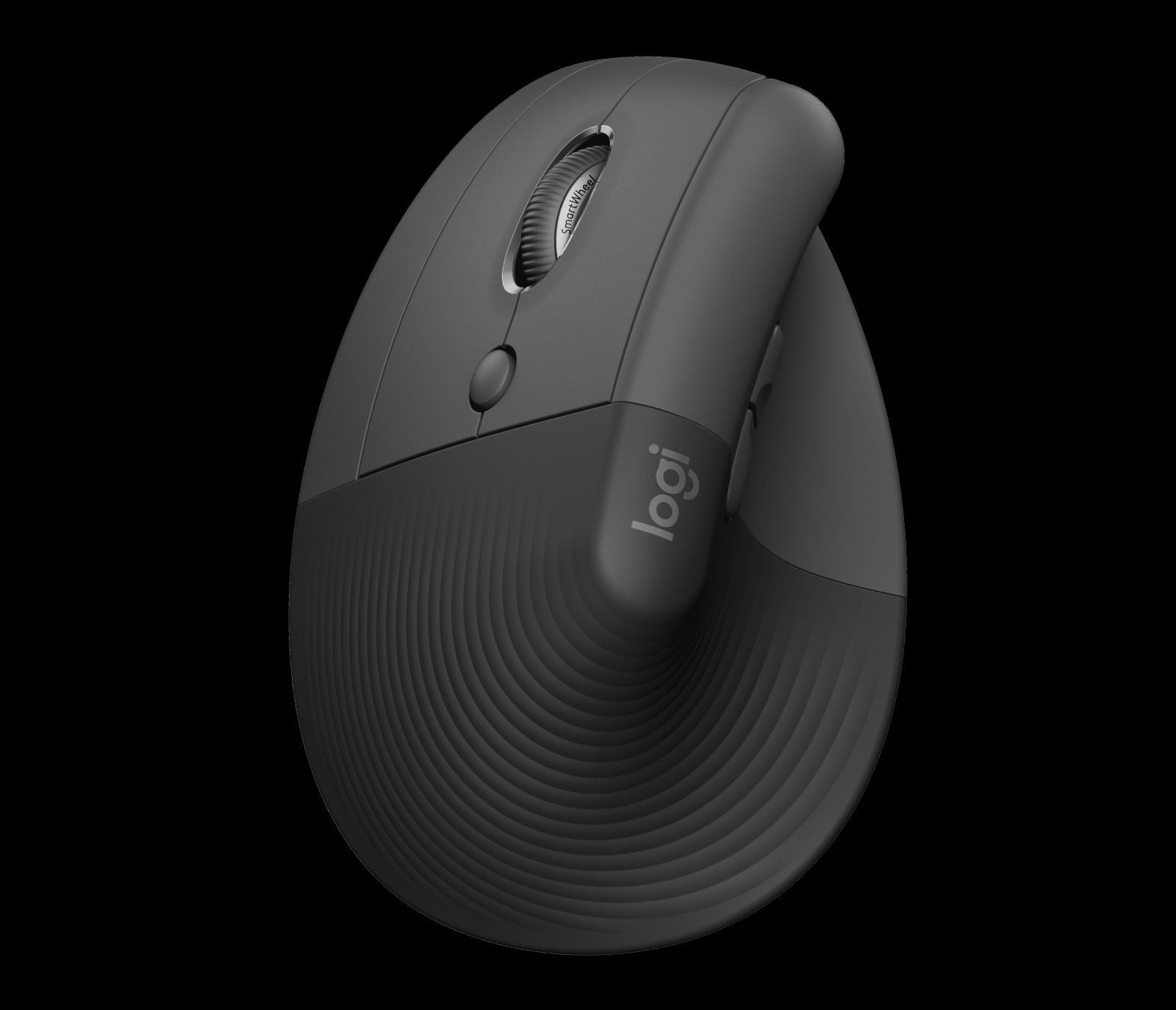 Logitech Wireless Mouse Lift pre Business Left, graphite/black