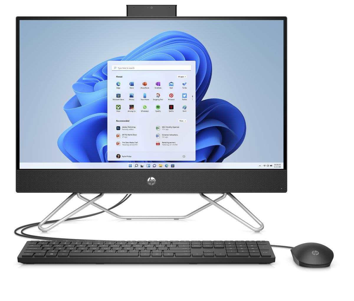 HP PC AiO 24-cb0002nc, 24" FHD 1920x1080, Non Touch, AMD 3050U, 8GB DDR4, SSD 512GB, key+mouse, Win11 Home