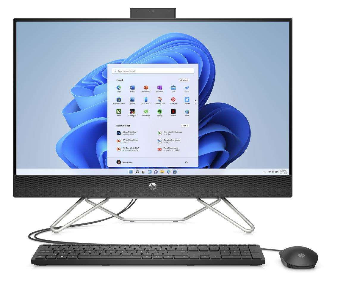 HP PC AiO 27-cb0000nc, 27" FHD 1920x1080, Non Touch, AMD 3050U, 8GB DDR4, SSD 256GB, key+mouse, Win11 Home