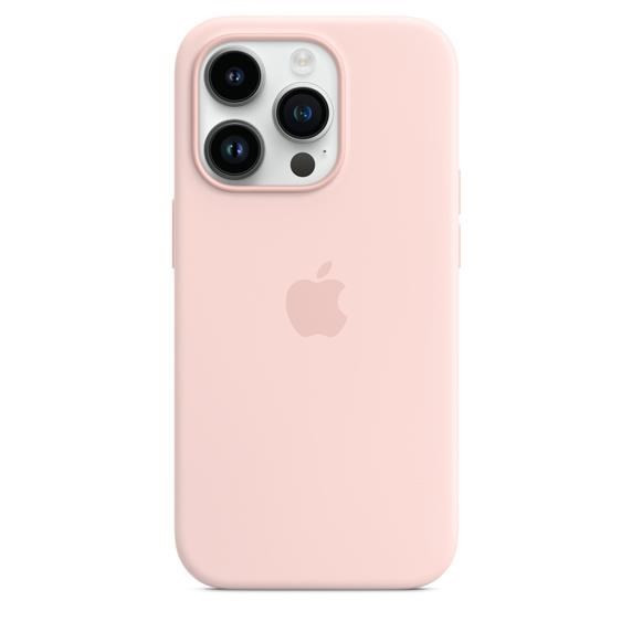 APPLE iPhone 14 Pre silikónové puzdro s MagSafe - Chalk Pink